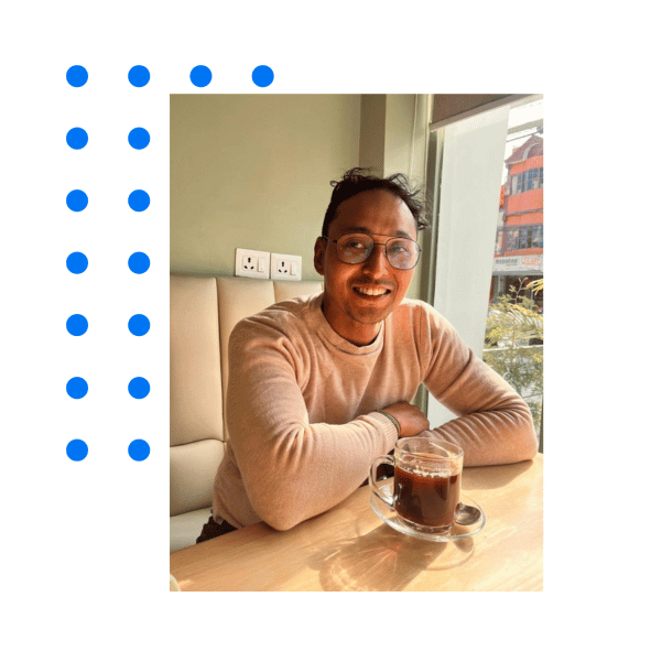 SEO Expert in Nepal_Anup Joshi with a cup of Americano