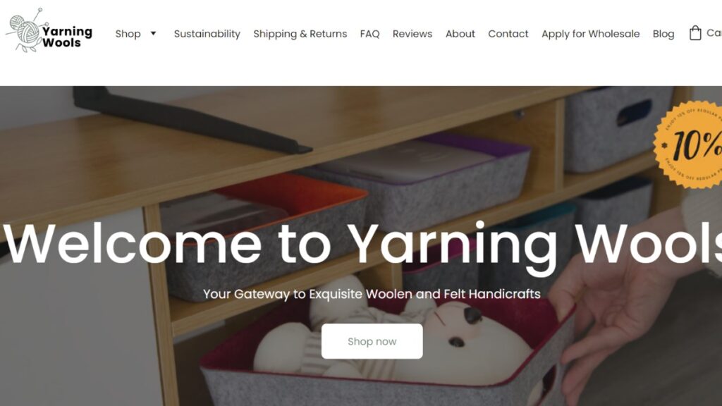 Yarning wools website image